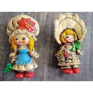 Vintage Christmas Ornament Holly Hobbie Blow Mold‎ Kitschy. A2B3